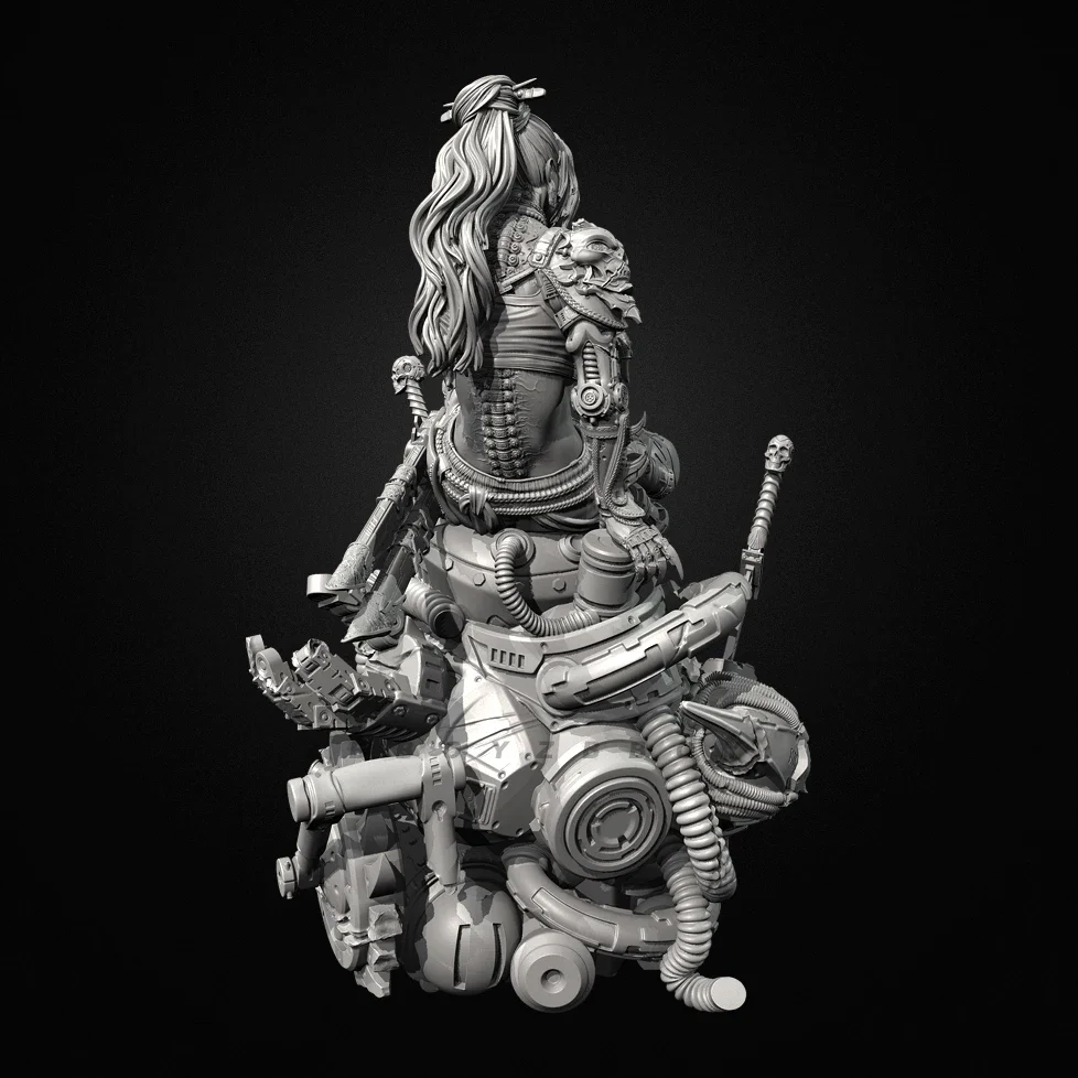 Kits de modèles en résine, hauteurs globales 55mm 80mm 95mm, figurine beauté incolore et auto-assemblée (impression 3D) TD-7353/3D