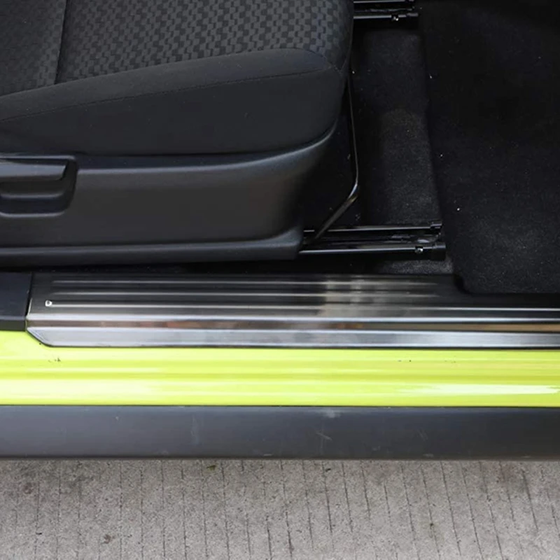 Car Door Sill Scuff Plate Guard Threshold Cover For Suzuki Jimny 2019 2020 2021 2022 Accessories