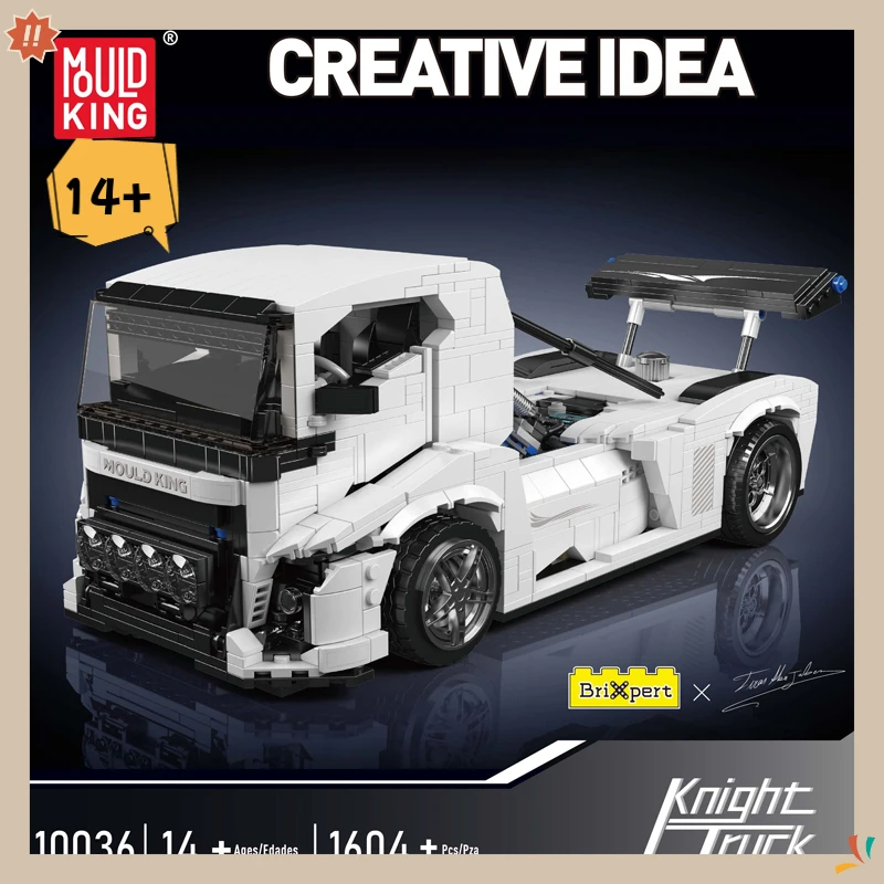 

Mould King 10036 Technical Car Toys The MOC White Knight Truck Building Block Assembly Car Model Brick Set Kids Christmas Gift
