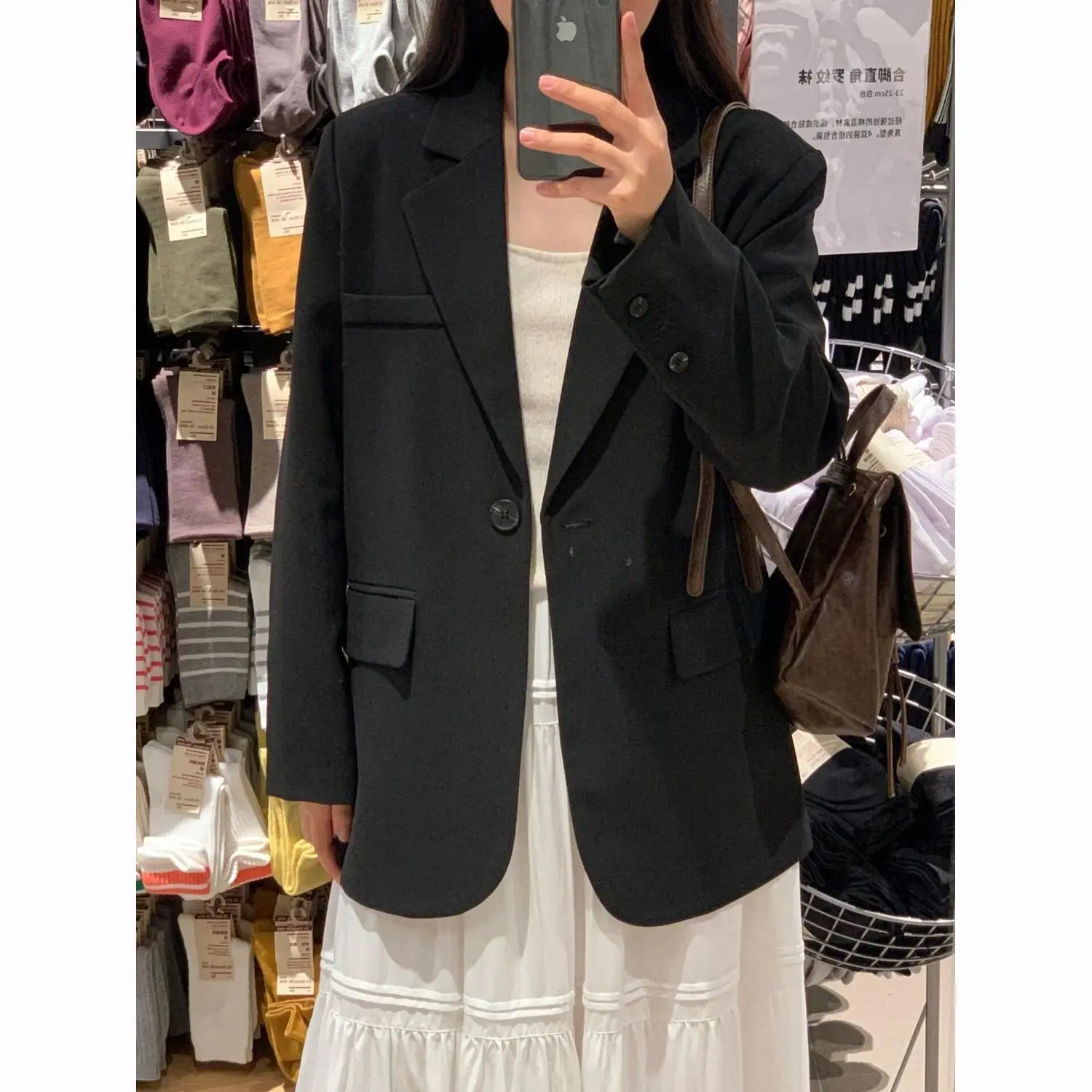 

Women'S Clothing Trend 2025 Blazer Woman Luxury Sleeves French Black Gift Cropped Blazers New All-Match Collar Crop