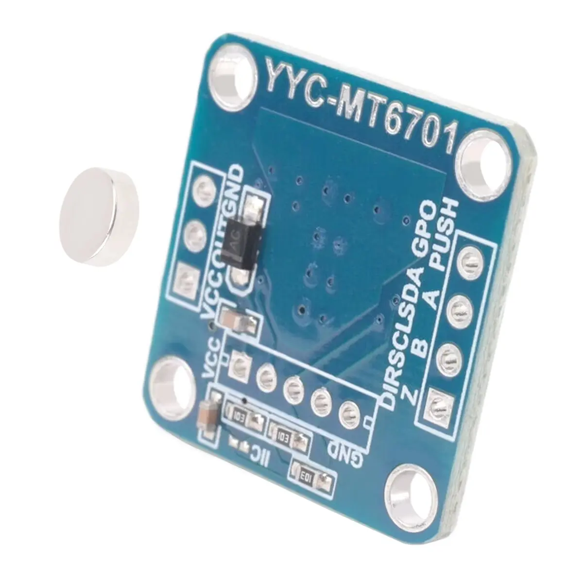 DT75BG Magnetic Encoder MT6701 Magnetic Induction Angle Measurement Sensor Module 14bit High Can Replace AS5600