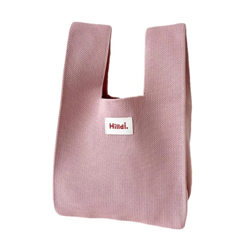 

2023 Tote Bag Versatile Crochet Knitted Handbag Leisure Trendy Bag Cellphone Bag for Girl Women Solid Color Lady Purse