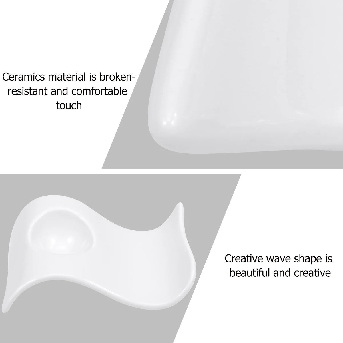 

2Pcs Ceramic Egg Holder Beautiful Creative Shape Exquisite Workmanship for Holding Eggs Home Kitchen Decor White