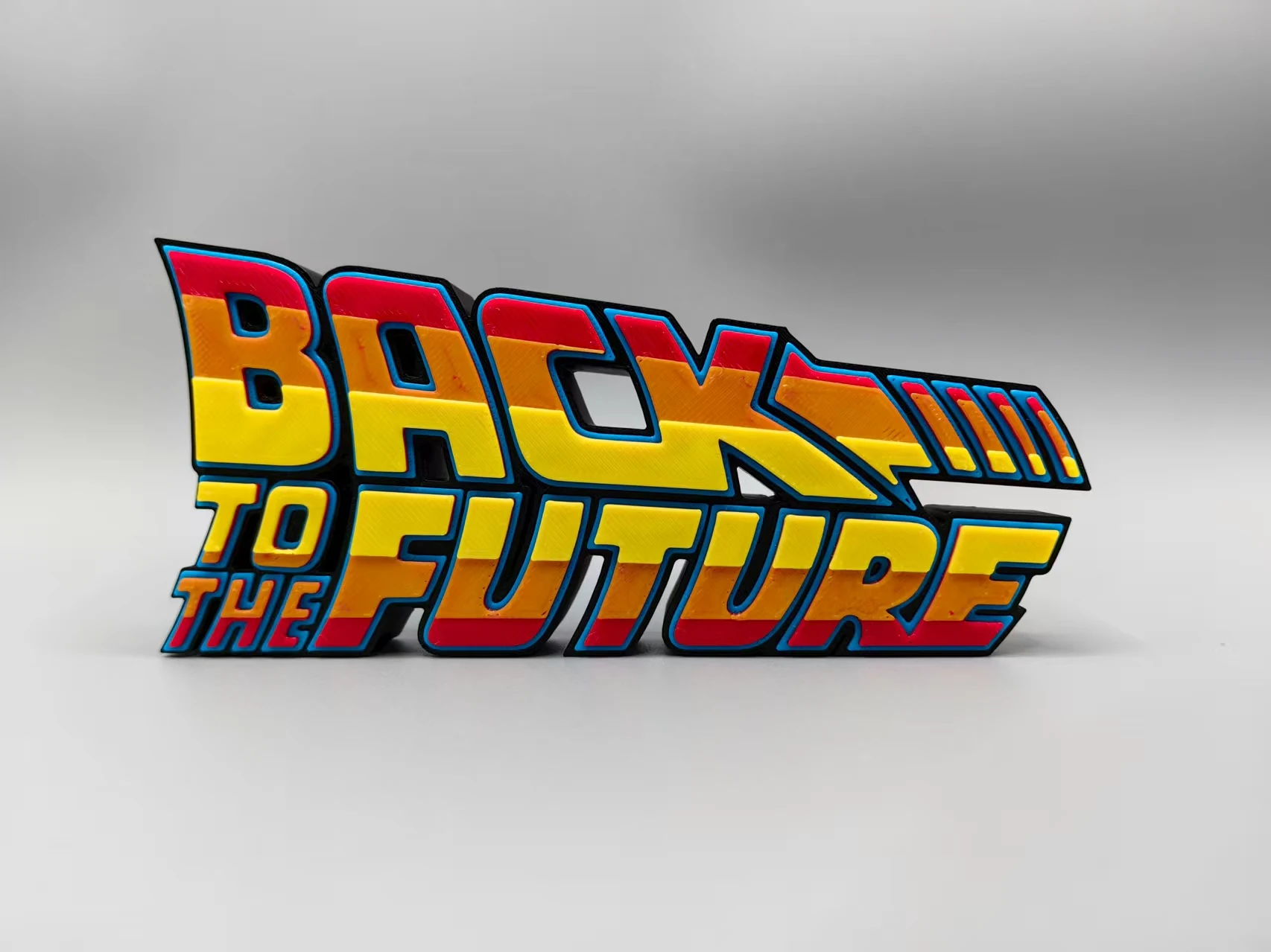 Regreso al futuro Logo, estatuilla de película, placa de identificación, letrero, letrero de tienda, figura de acción, adorno