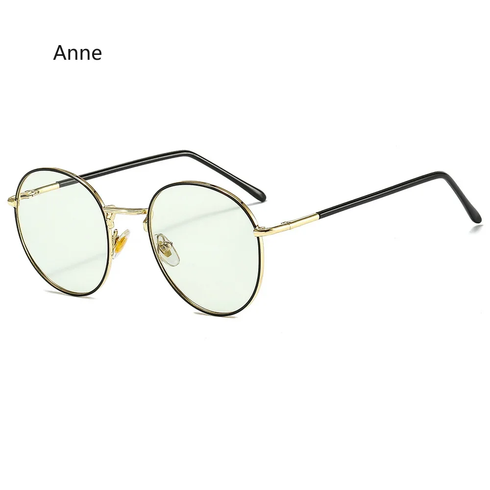 نظارات مستديرة فوتوكرومية للرجال ، معدن أسود ، حجب الضوء الأزرق ، حماية UV400 ، نظارات شمسية مضادة للوهج ، ظلال كمبيوتر عتيقة