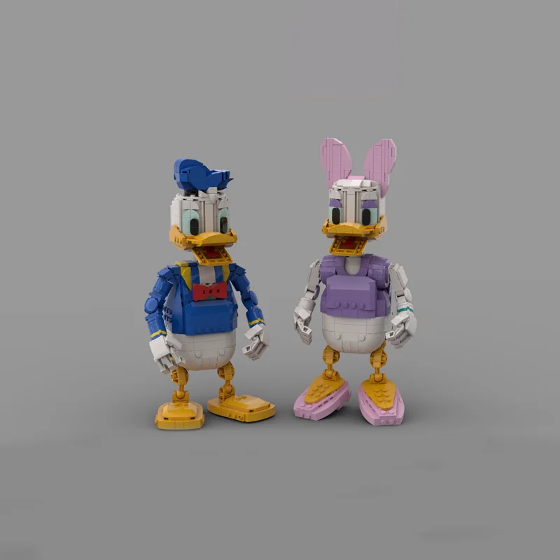 603pcs MOC Daisy Duck Disneying Model Building Blocks Architecture Assemble DIY Creative Toys Festival Gifts Idea Education view 3