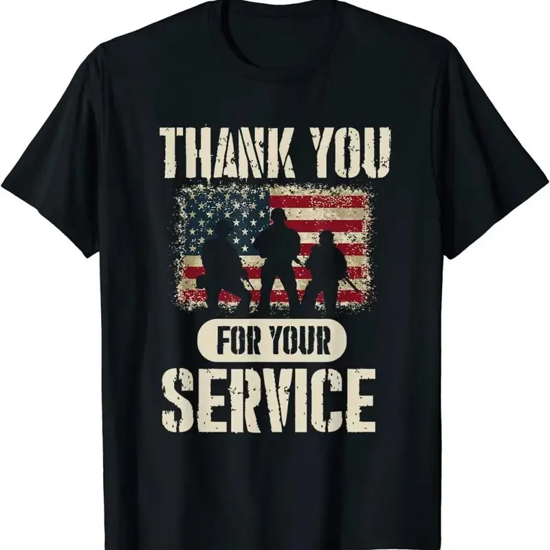 Danke für Ihren Dienstleistungsbeitrag T-Shirt Patriotischer Veteranentag