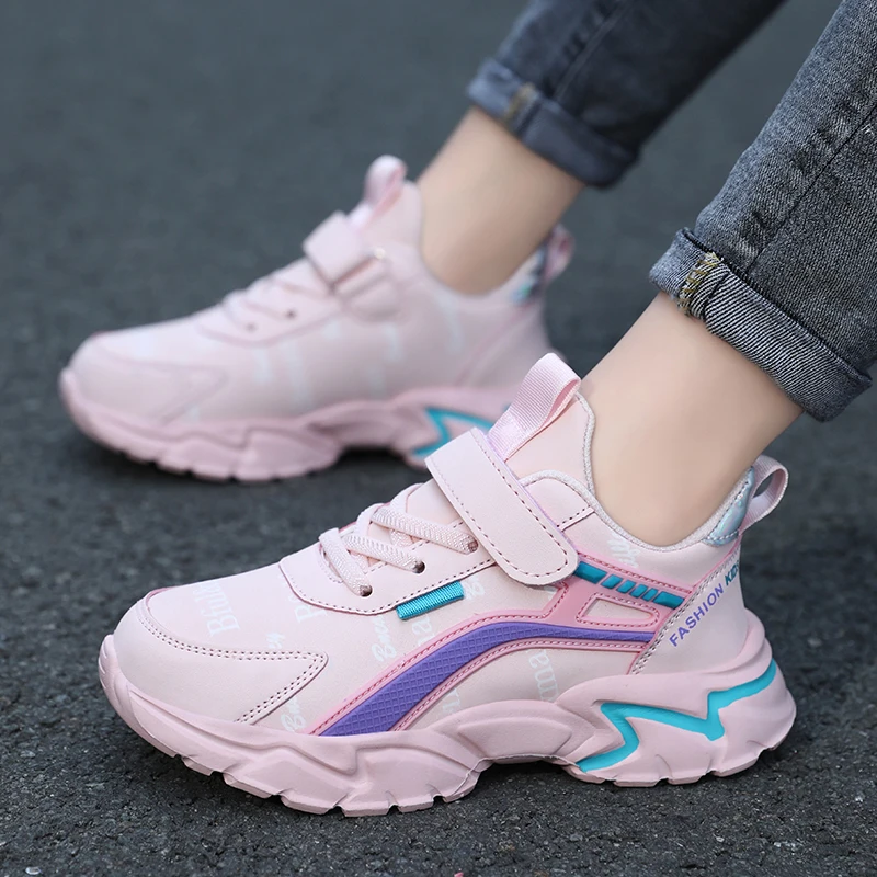 Kinder Casual Rosa Mädchen Lederschuhe Mode Für 7-15y Leichte Laufen Junge Studenten Kinder Sport Mädchen Schuh NBGAGA – Detail 12