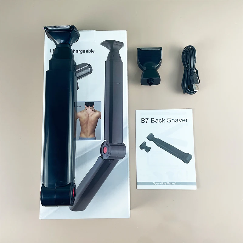 

The folding back shaver is a flat shaver and a portable hair trimmer for men, featuring a large sharp blade tool