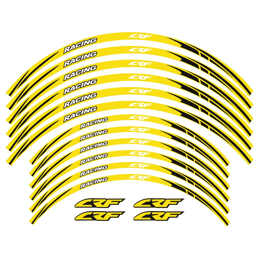 

Reflective Outer Tire Rim Stickers Wheels Decal Tape Stripe For HONDA CRF150F CRF150R CRF150RB