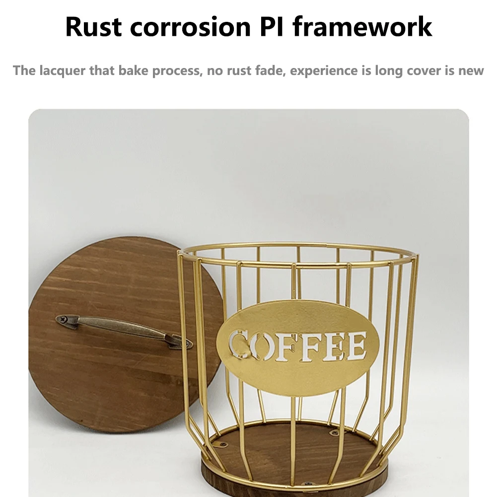 H-W Ausgehöhlter Kaffeekapsel-Aufbewahrungskorb, Obst-Kaffeepad-Organizer, Halter für Zuhause, Café, Hotel