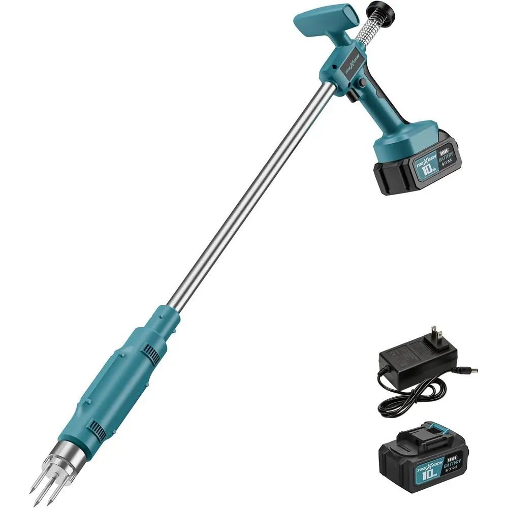 

Battery-Powered 21V Electric Stand Up Weed Puller with 3000mAh Battery, Heavy-Duty 3-Claw Steel Root Weeder for Lawn and Garden