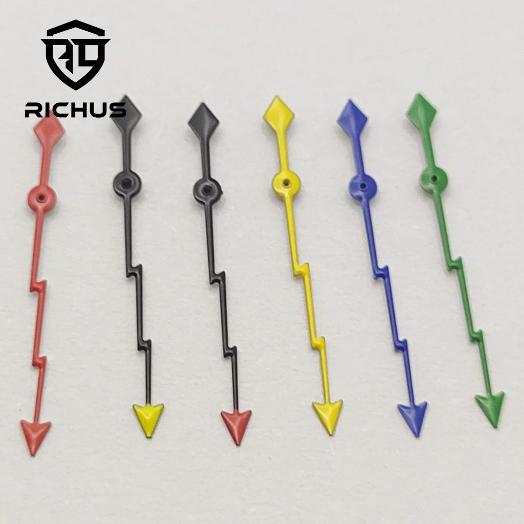 RICHUS black/blue/yellow/red/green watch hands Fit NH34 NH35 NH36 ETA2824 2836 Miyota8215-DG Movement