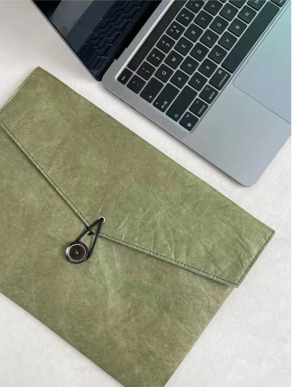 Computer Bag Olive Green Inner Brain Bag Waterproof, Lightweight and Environmentally Friendly Kraft Paper