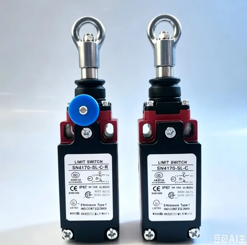SN2170/SN4170/SN6170-SL-C-R Safety Rope Pull Emergency Stop Switch, IP67 Manual Reset