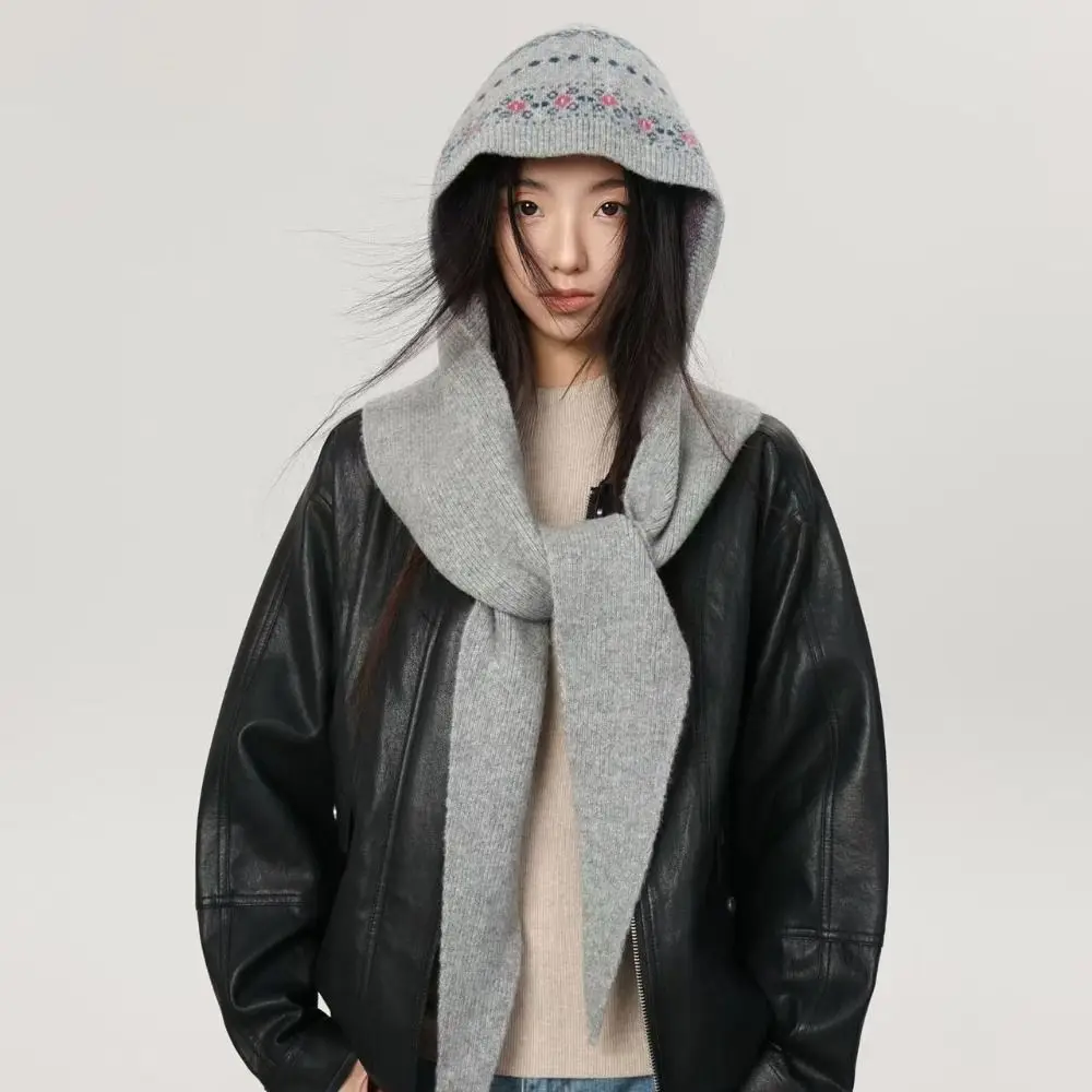 

Модный пуловер, жаккардовая Балаклава, шляпа Fair Isle Style, красная вязаная шапка, шарф, шапка-бини, защитная шапка для ушей, уличная одежда