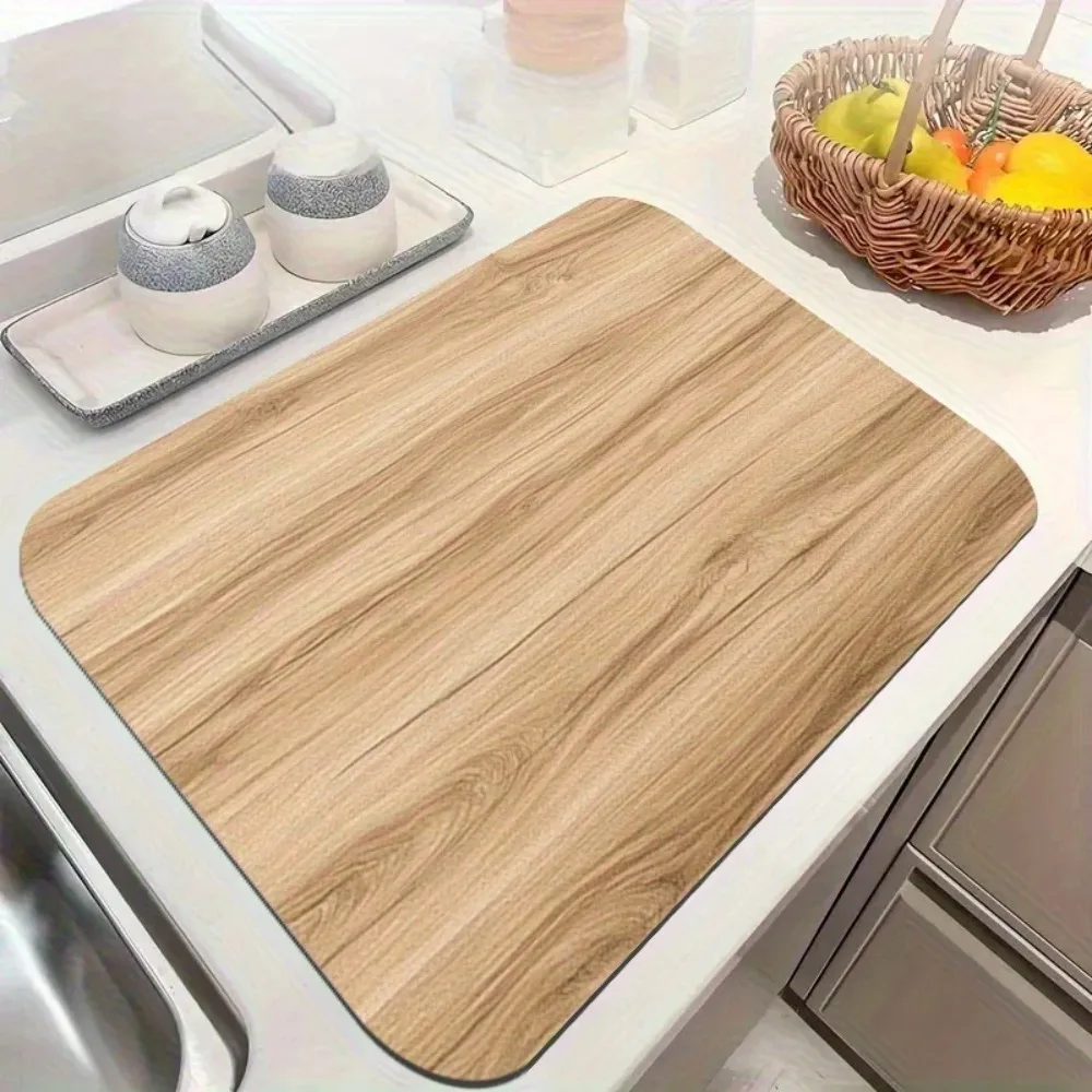 Wood Grain Washing Mat Cover 2