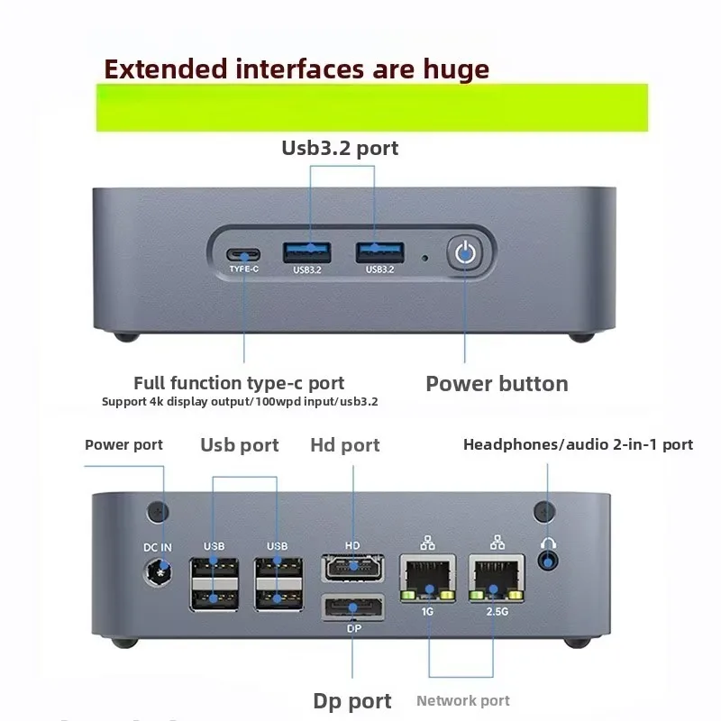 Mini PC  5800H Octa Core High-Performance Home/Office/Gaming/Industrial Control  SSD New AU EU UK