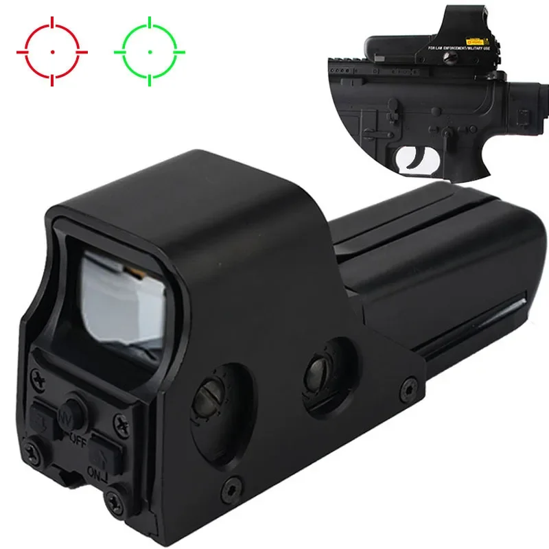 

Tactical Holographic Reflex Riflescope Brightness and Windage Adjustable Red Green Dot Sight Airsoft Rifle Hunting Scopes 552