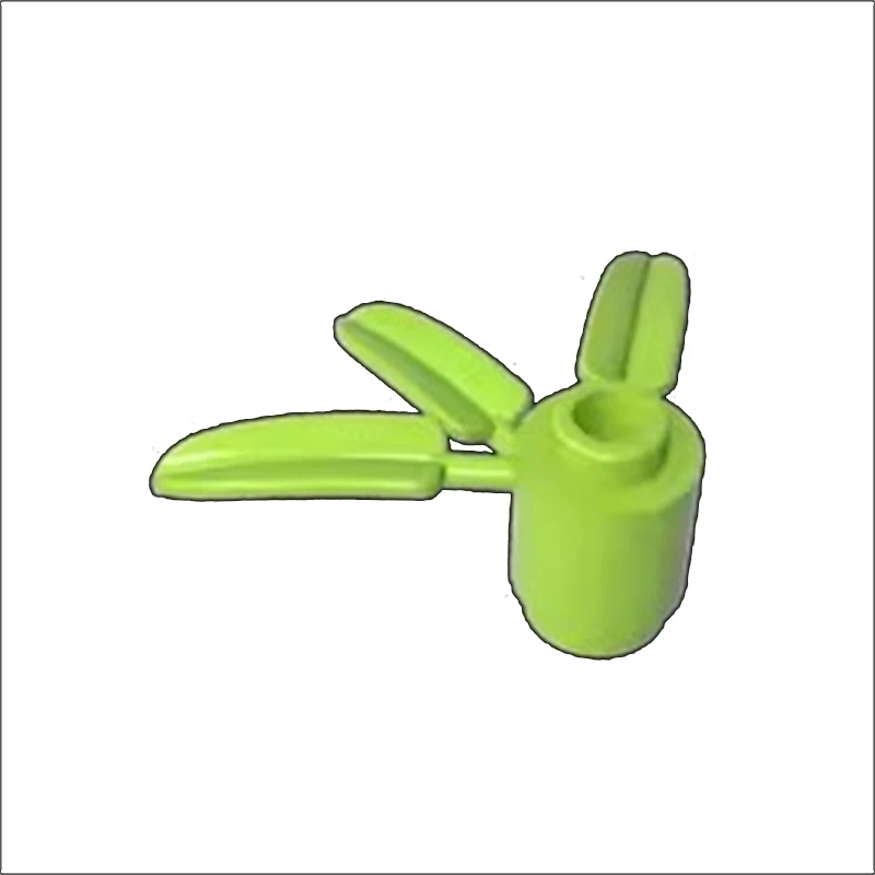 50 Stück MOC-Teile 30176 Pflanze Rund 1 x 1 - 3 Bambusblätter Kompatible Bausteine DIY Montage Bausteine Partikel Kinderspielzeug – Detail 2