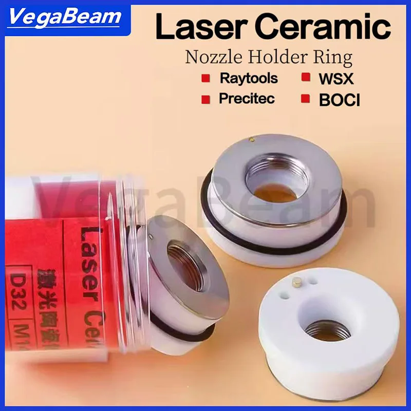 حلقة السيراميك بالليزر Dia.32 D28 D31 D30 D20 لـ Raytools WSX BOCI HANS Precitec آلة القطع بالليزر رئيس فوهة حامل الرأس الدائري