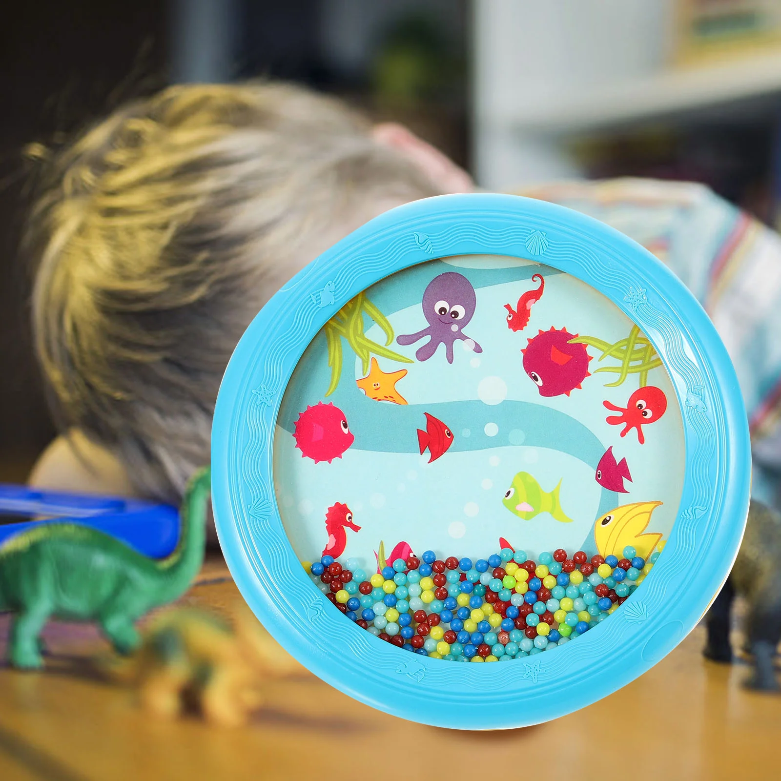 

Children Ocean Drums Wave Plastic Beads Drum Musical Instrument Ocean Drums for Kids
