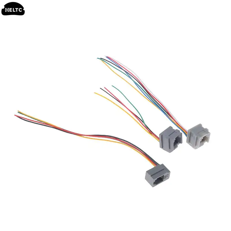 5PCS 616E 623k 616M 641D RJ11\\RJ12\\RJ45 Female Socket for Internet Phone With Cable 15cm