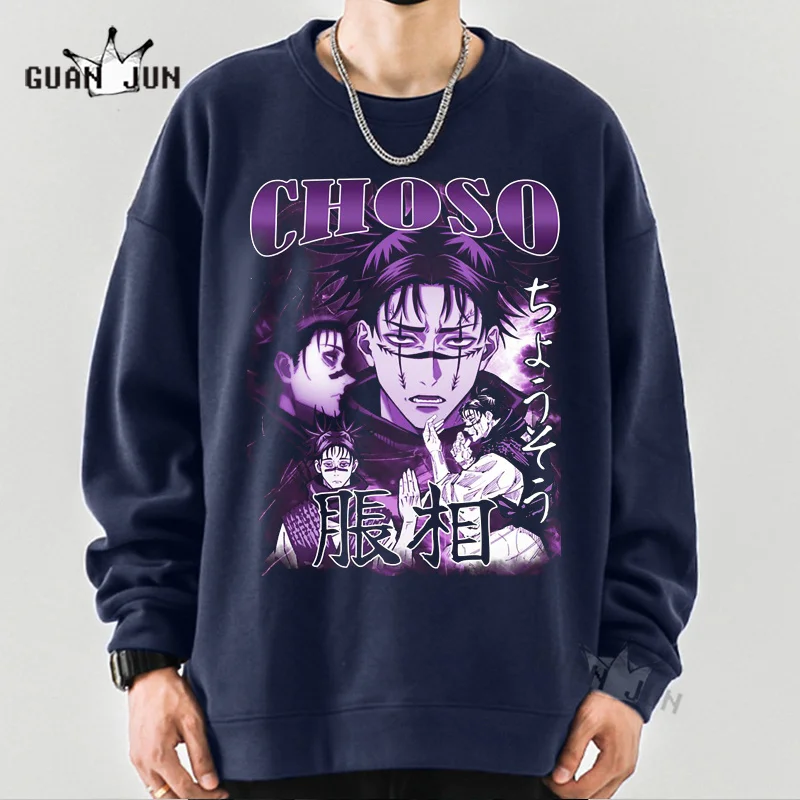 

Choso Kamo Toji Yuji Jujutsu Kaisen Mens Sweatshirts Pullover Manga Japanese Style Print Graphic Hoodies Tops Fall Men Clothing