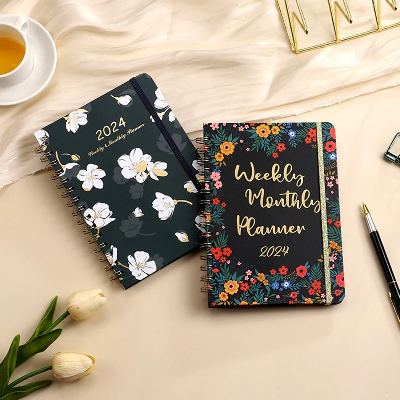 A16R-2024 Planner, Weekly Monthly Planner 2024 With Tabs, Jan - Dec 2024, Planner Weekly Planner Spiral Bound, 15.5X21.5Cm