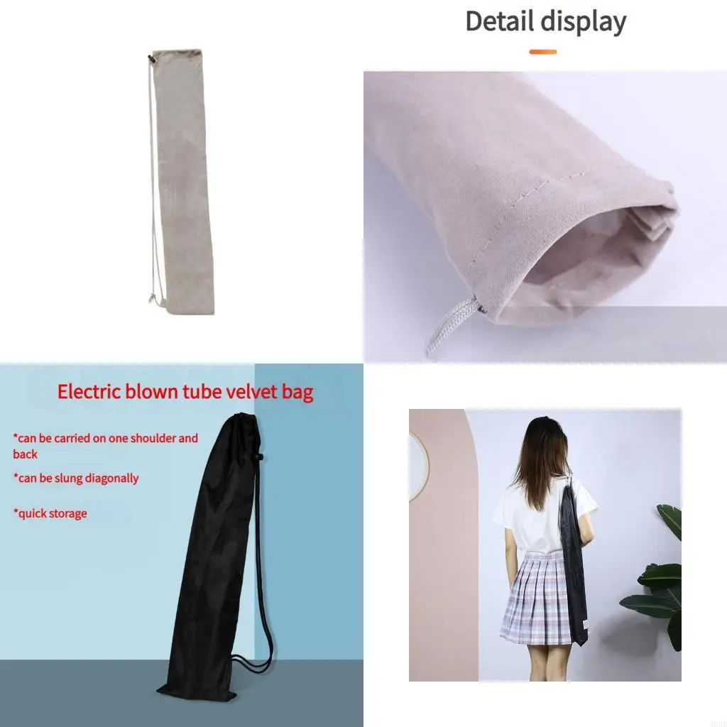 

Sturdy Velvets Flutes Carrying Pouches Ergonomic Shoulder Strap for Travel Use W89F