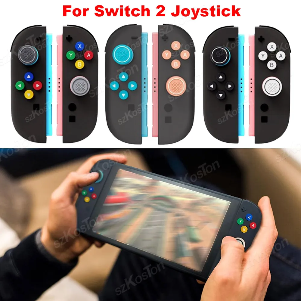 Para Switch 2 Cross d-pad botón tapas de agarre de pulgar cubiertas de Joystick suaves creativas tapas adhesivas de botones clave para accesorios Switch2