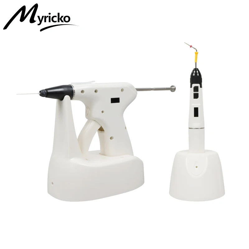 

Myricko Dental Endo Obturation System Hot Melt Filling Gun/Pen with OLED Display Heating Tip Endodontic Dentistry Tools