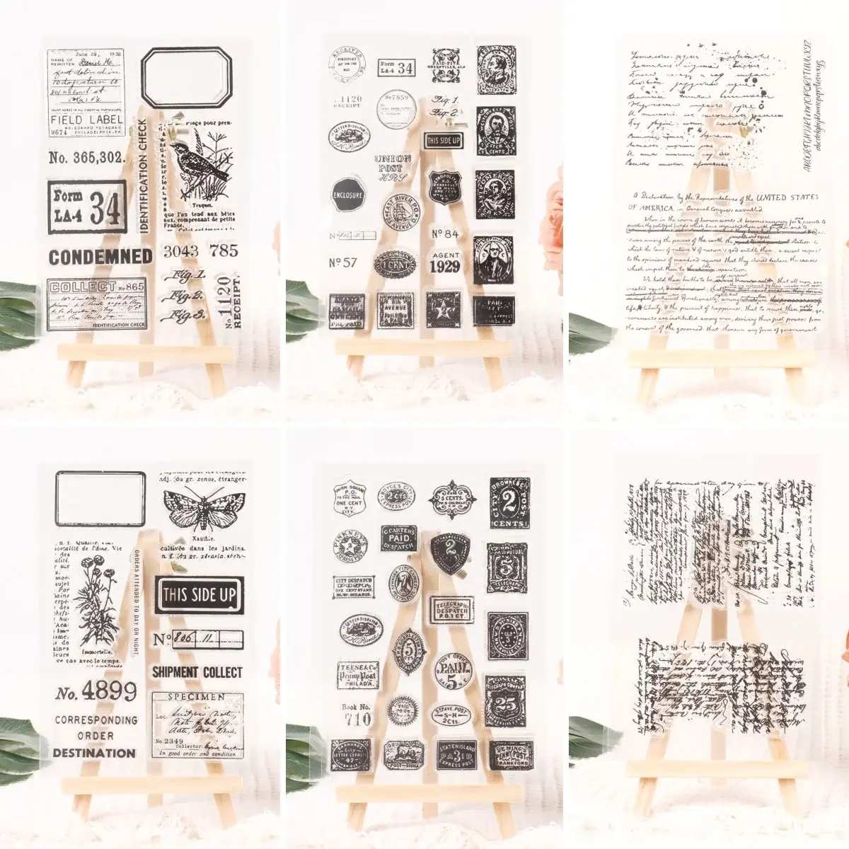 Tags/Text/Animals Clear Silicone Stamps for Scrapbooking Handbook DIY Diary Decoration Collage Craft Material