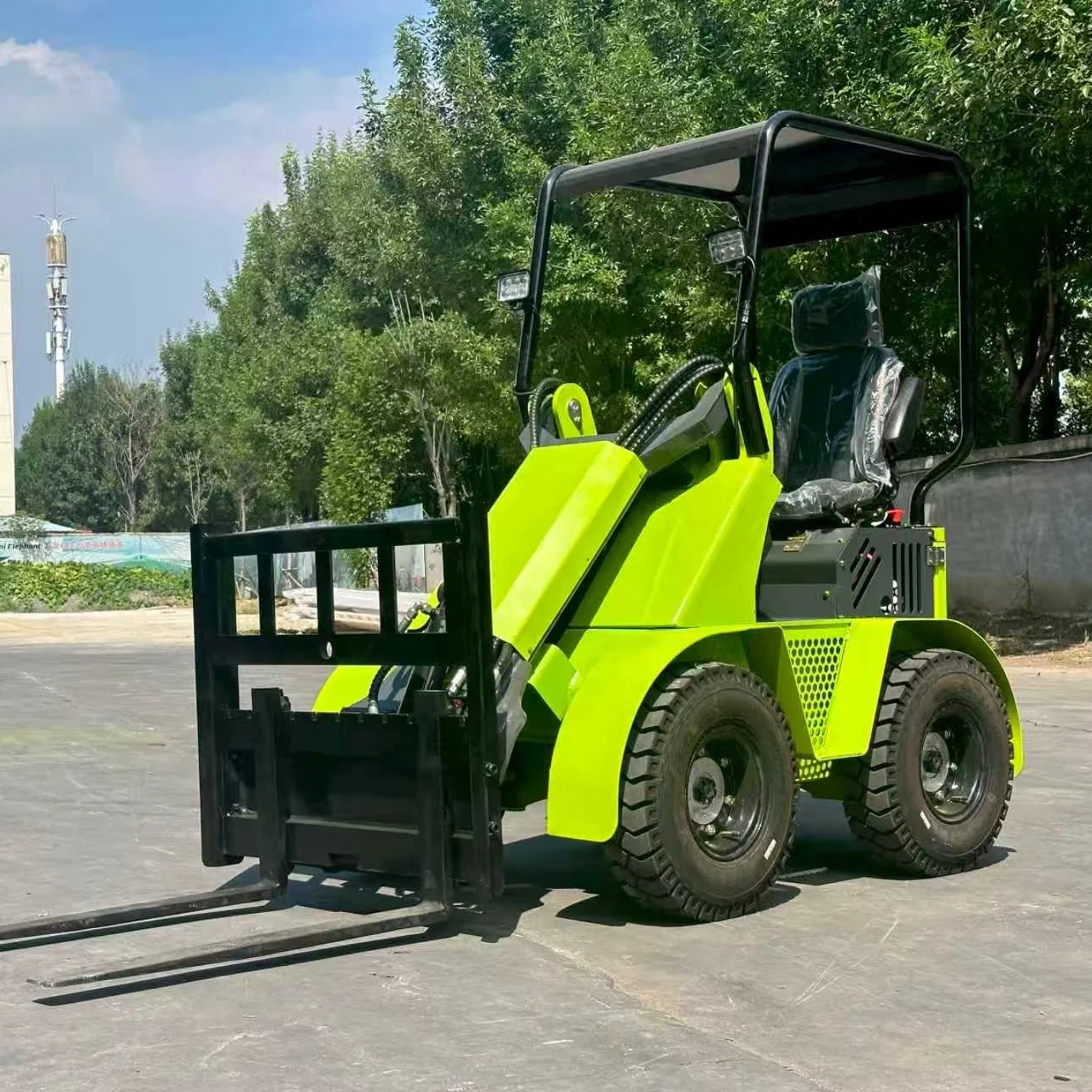 جرافة ذات عجلات بسعر المصنع، محرك هيدروليكي صغير رخيص الثمن، جرافة انزلاقية صغيرة، محمل أمامي صغير، محمل ديزل #2