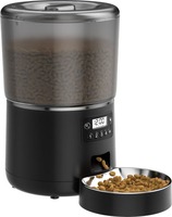 Smart Automatic Stainless Steel Pet Bowl 4L Dual Programmable Anti-Jamming Timed Cat/Dog Feeder Modern Durable Charging