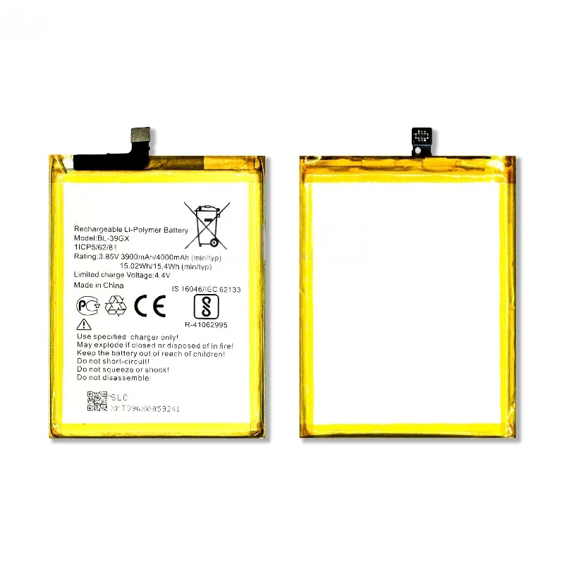 BL-39GX 3.85V 4000mAh 15.4Wh Mobile Phone Battery for Infinix Transsion X573/Hot S3/X608/Hot 6 Pro Lithium-ion Battery