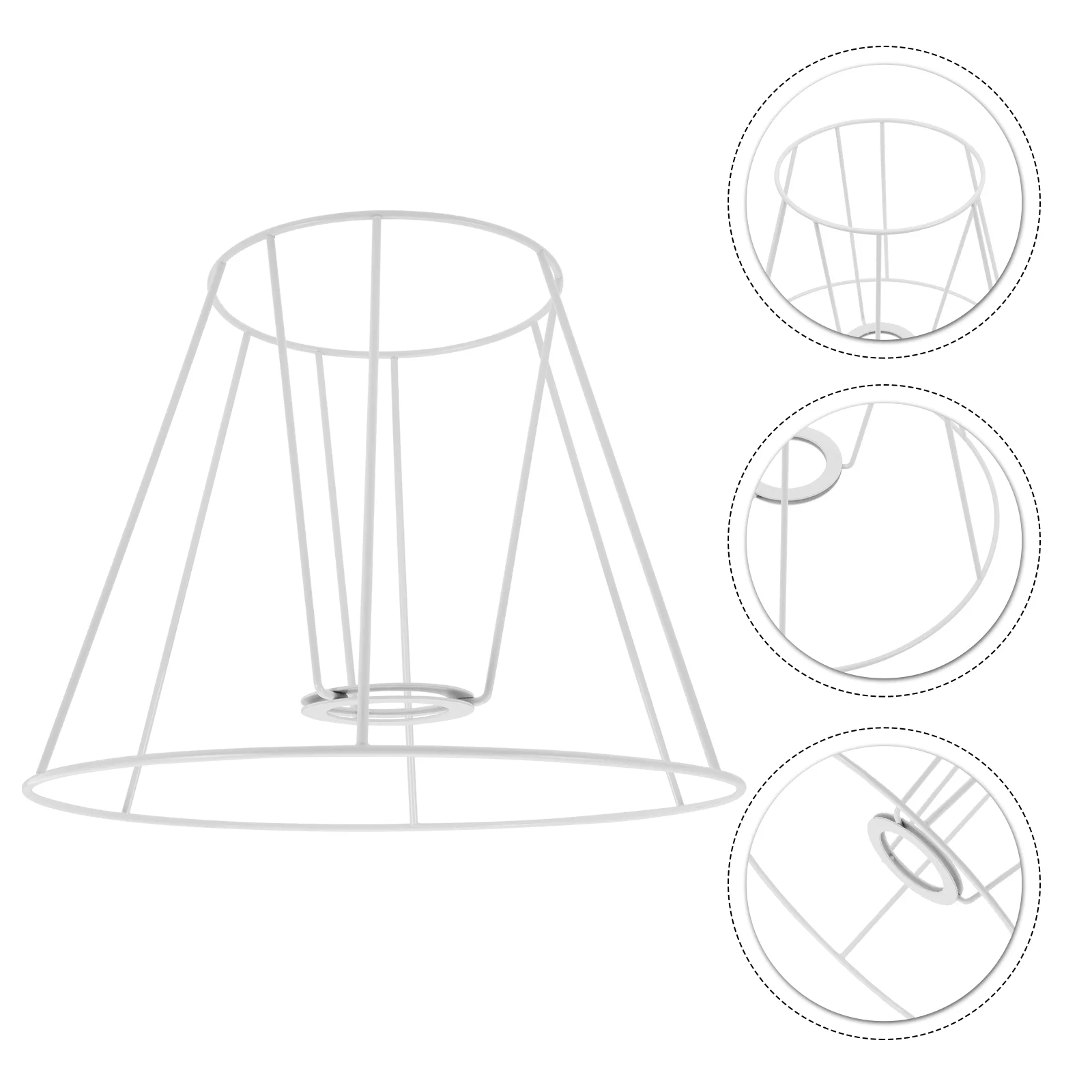 Lampshade Frames Iron Wire Support E27 Top 120 Bottom 170 Slant Height 160 Metal Holder Simple Install Replace Old