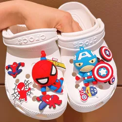 Spiderman Shoe Charms Buckle Diy Anime Shoe Flower Set Pvc Shoe Decoration Cartoon Slippers Accessories Birthday Holiday Gift