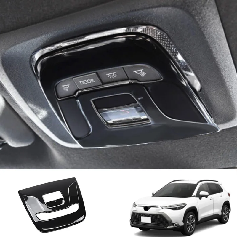 RHD For Toyota Corolla Cross 2020 2021 2022 ABS black interior accessories Window Switch Button Cover Water Cup Holder Sticker