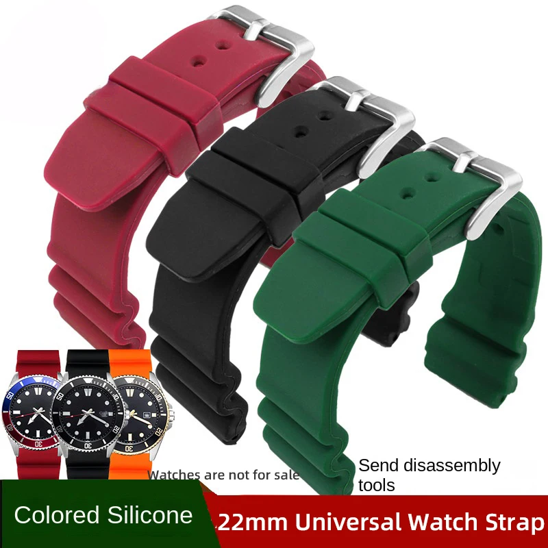 

MDV106 Color Rubber Strap Bracelet 22mm For CASIO MDV-106 MTD-1079 AMW-360 MTH-3050 Soft Sports Silicone Watch Band men's band