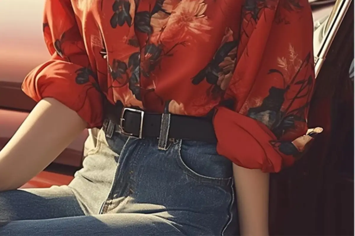 Popular Lightweight Lapel Long-sleeved Button Splicing Top 2025 New Women Autumn French Niche Design Red Printed Shirt