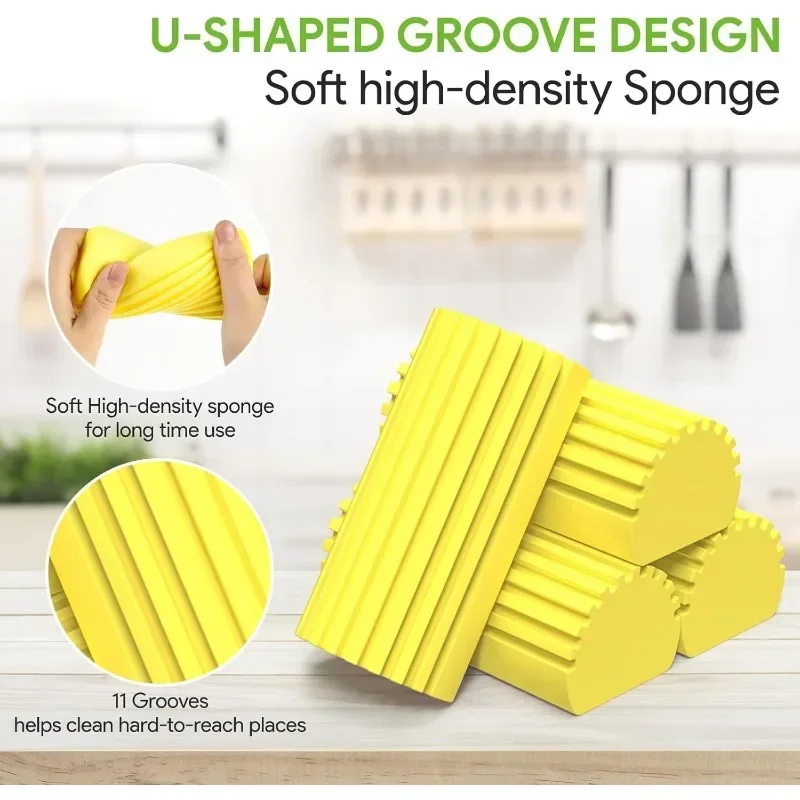 Magical Dust Cleaning Sponges Pva Sponge Damp Clean Duster For Cleaning Blinds Glass Baseboards Vents Railings Mirrors Window #4