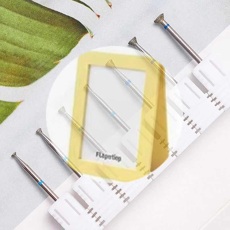 (HS) 다이아몬드 커터 매니큐어 네일 드릴 비트 전동 네일 파일 화이트 그라인딩 비트 밀 커터 네일 아트 도구 액세서리