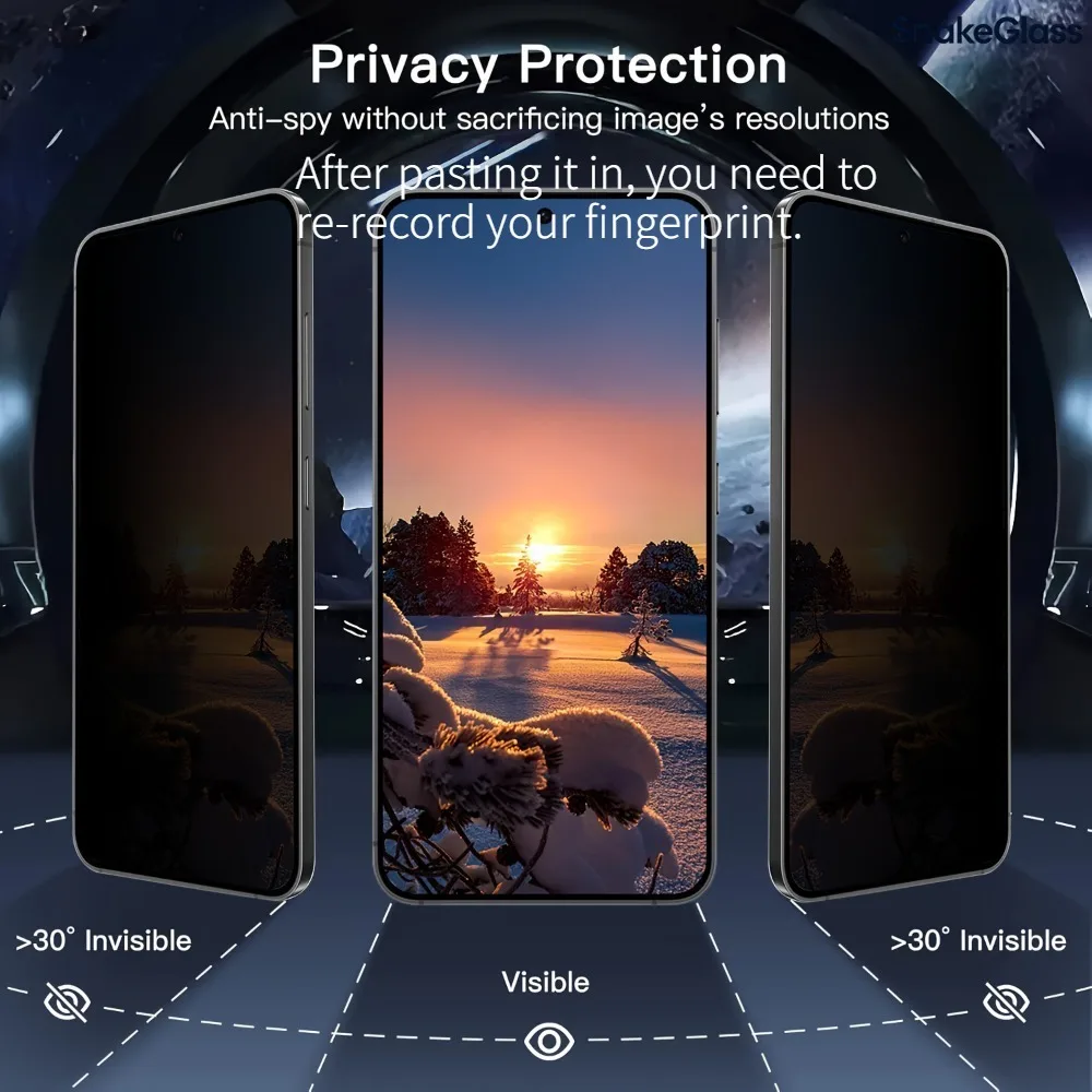 4-IN-1 Privacy Glass for Samsung Galaxy S26 Plus/Ultra S25 S24 S23 S22 S21 Ultra/Plus/FE Tempered Glass with Camera Protector