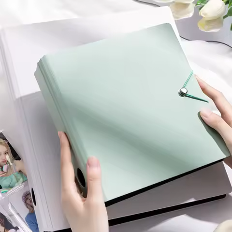 Kawaii 4 Grid Binder Kpop Photo Card Collect Book Large Capacity Idol Photo Album Photocards Holder Storage Book Stationery