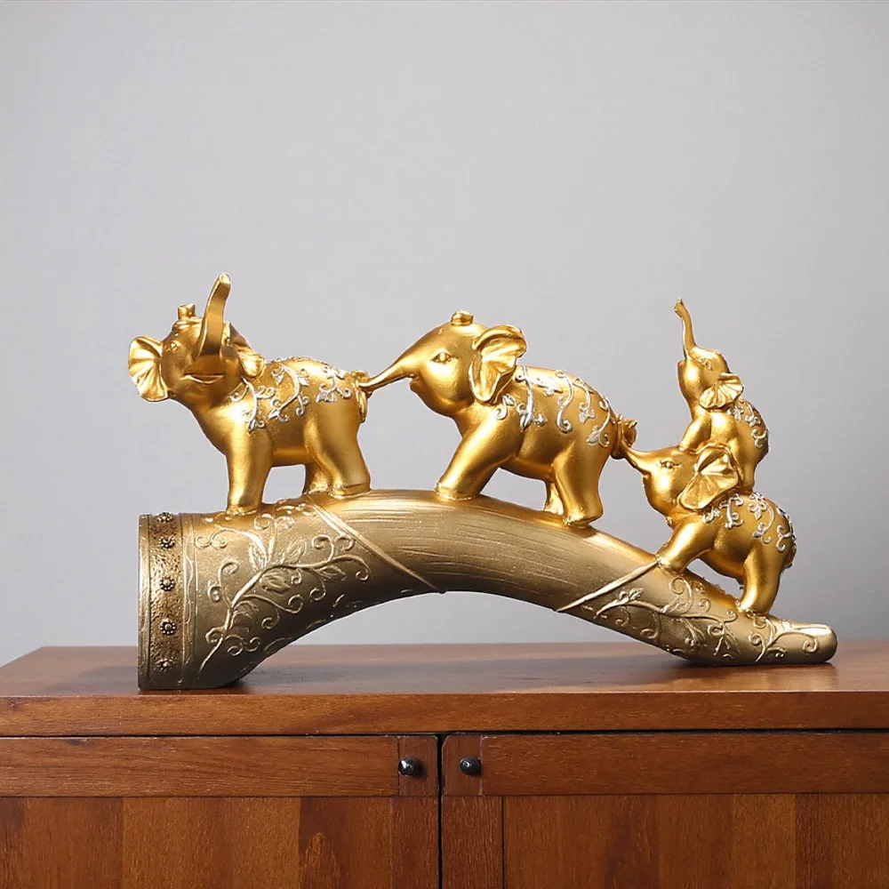 Premium New Chinese Style Executive Office Figurine Modern Luxury Decor for Wine Cabinet Sideboard Home