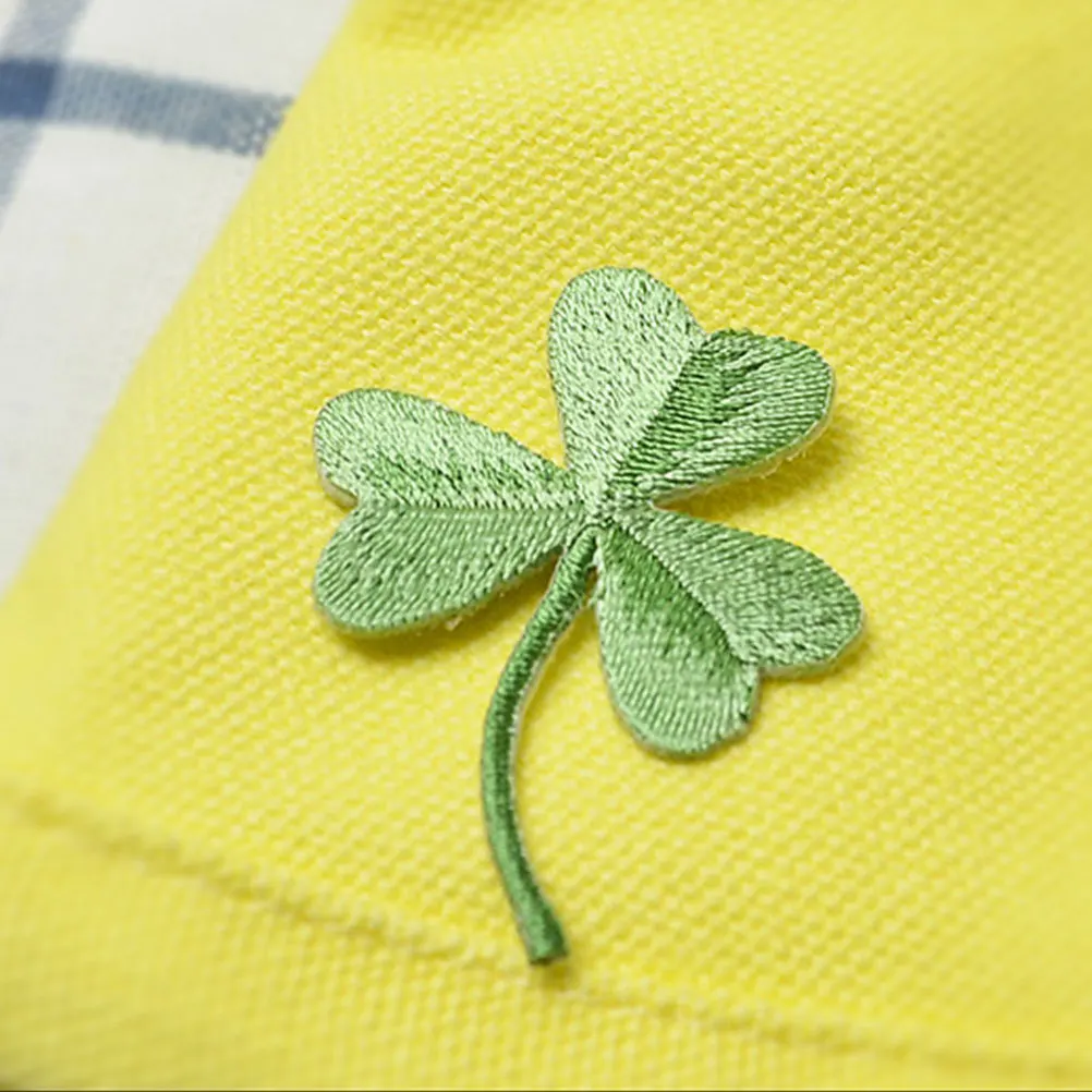 

5 pcs Four Leaf Patches Shiny Sequin Embroidery Diy Iron On Applique For Clothing Jeans Hats Bags Crafts Decoration