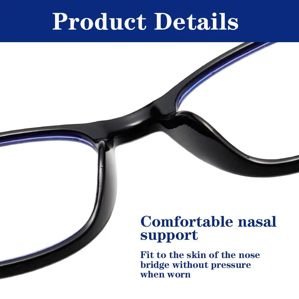 Blue Ray Blocking Anti-Blue Light Reading Glasses Eye Protection PC Square Eyeglasses Ultralight Hyperopia Glasses Office