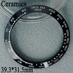 39mm * 31.5mm Black Green Coffee Beveled Ceramic Sloped Watch Bezel Watch Accessories Watch Parts