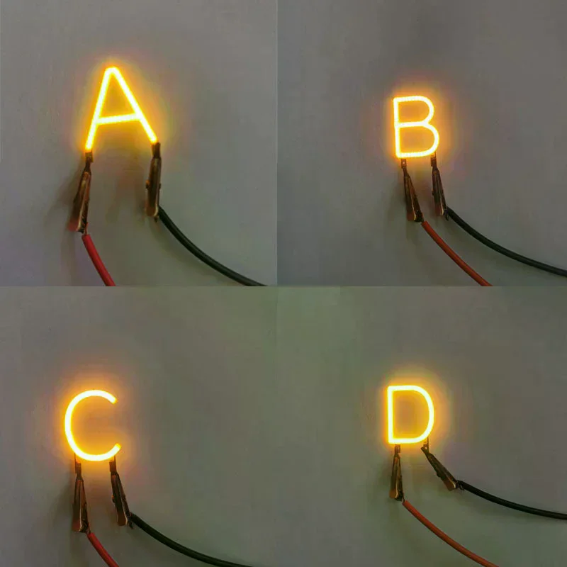

English Letter Filament COB LED Filament DC3V Yellow Diodes Party DIY Decoration Light Accessories